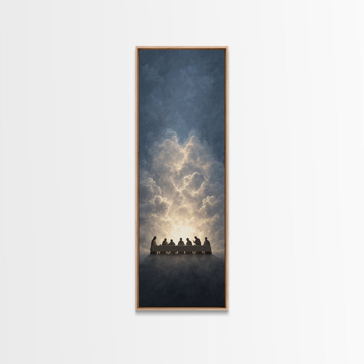 Upper Room Glory – Framed Canvas Print – Narrow Art – Christian Art Canvas – Christian Wall Art – Jesus Painting – Christian Christmas