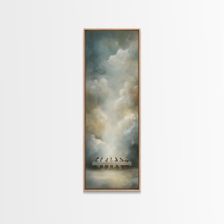 Radiant Supper – Framed Canvas Print – Tall Skinny Art Print – Christian Wall Art – Christian Art Canvas – Jesus Painting – Christmas Art