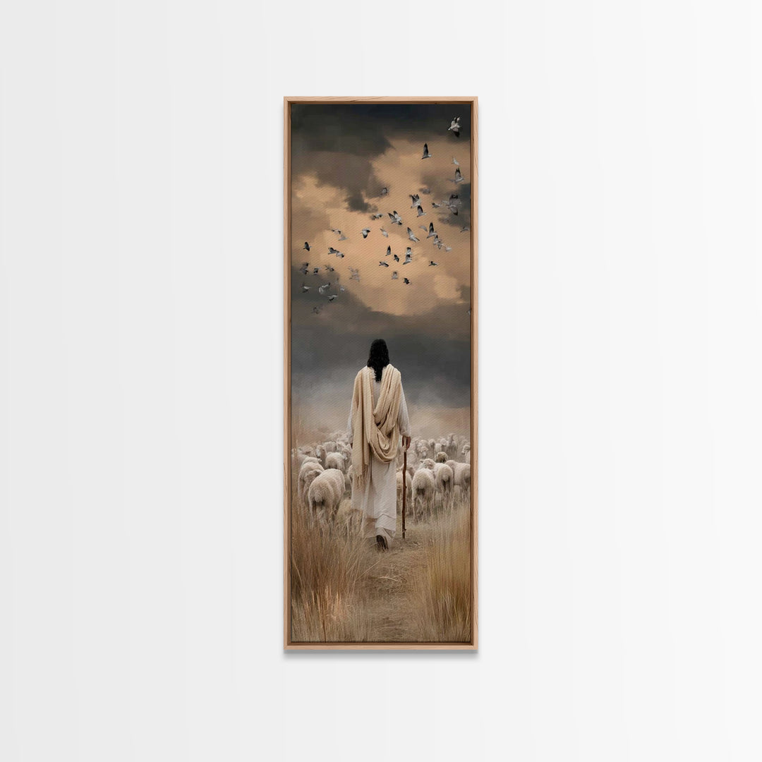 Holy Nativity Star, Framed Canvas Print, Christmas Art, Christian Wall Art, Christian Art Canvas, Tall Narrow Wall Art, Christian Christmas