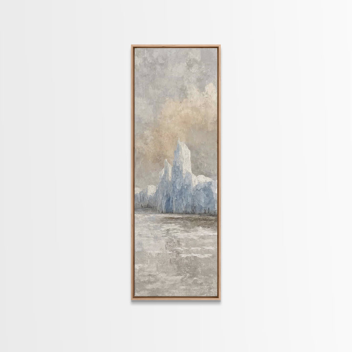 Iceberg Of Wonder | Framed Canvas Print | Christian Art | Christian Wall Art | Christian Art Canvas | Narrow Art | Christmas Art