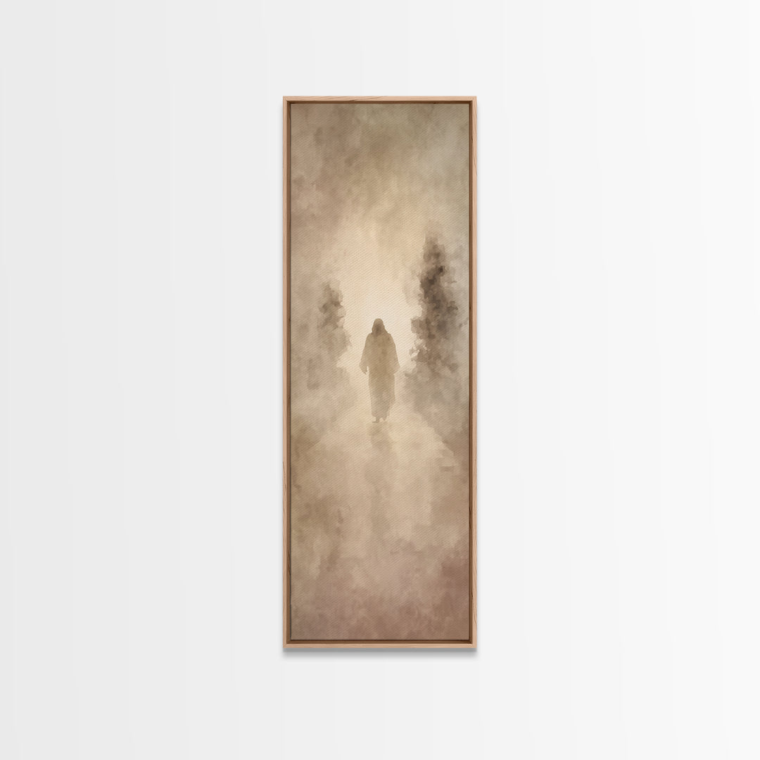 The Coming Guide – Framed Canvas Print – Christian Art – Jesus Painting – Tall Skinny Art Print – Christian Christmas Art
