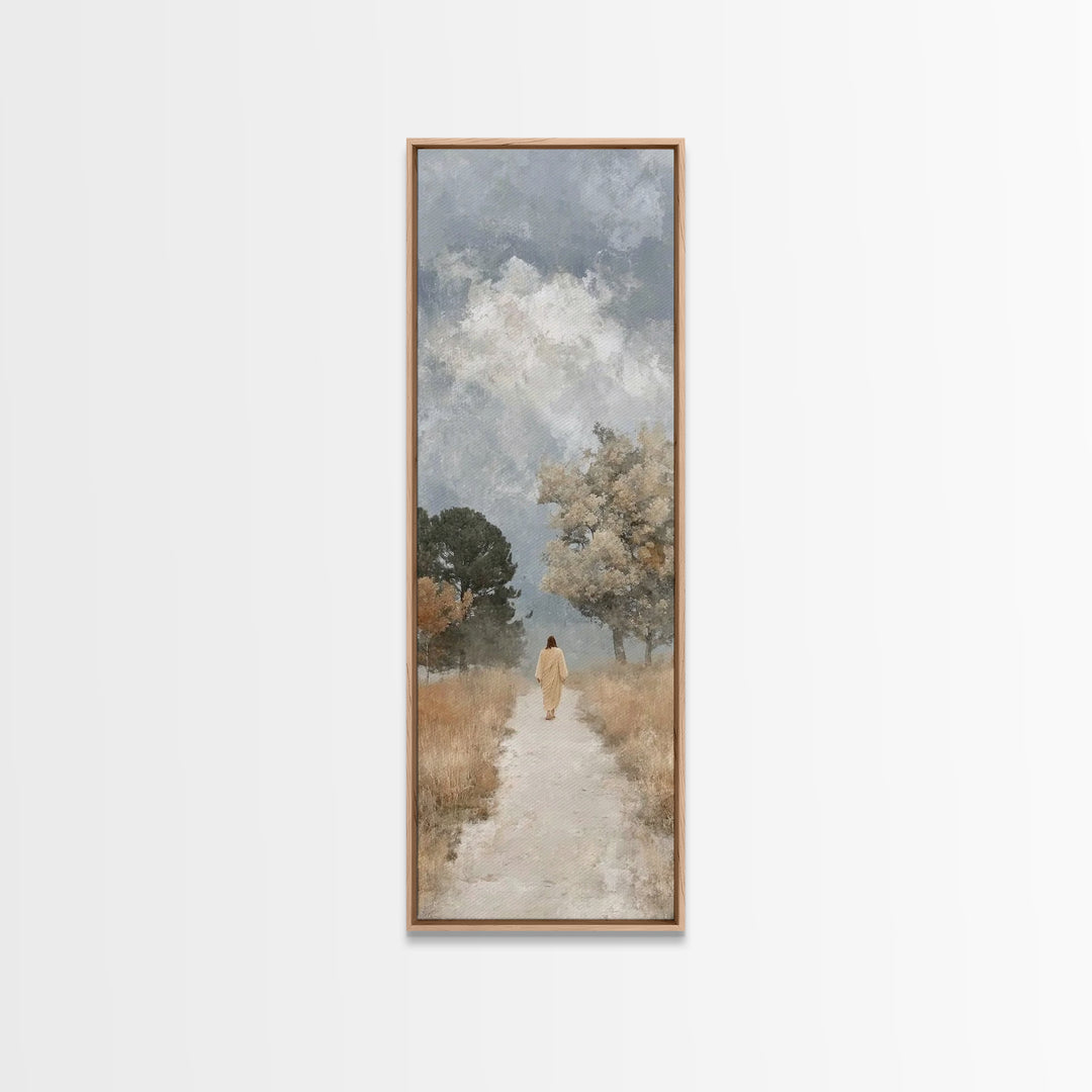 Heavenlit Journey – Framed Canvas Print – Christian Wall Art – Christian Art Canvas – Tall Narrow Wall Art – Christian Art – Jesus Painting