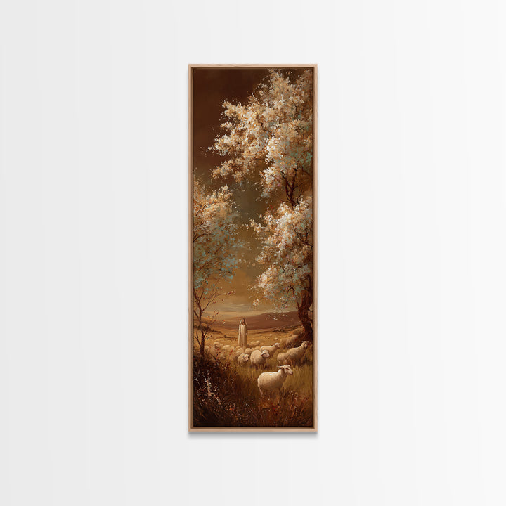 Fields Of Promise – Framed Canvas Print – Christian Wall Art – Christian Art Canvas – Tall Narrow Wall Art – Jesus Painting – Christian Gif