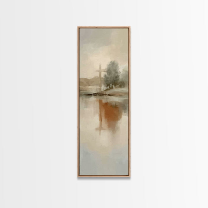 Mist Of Redemption – Framed Canvas Print – Christian Wall Art – Abstract Christian Art – Skinny Art – Christian Art Canvas – Christian Gift