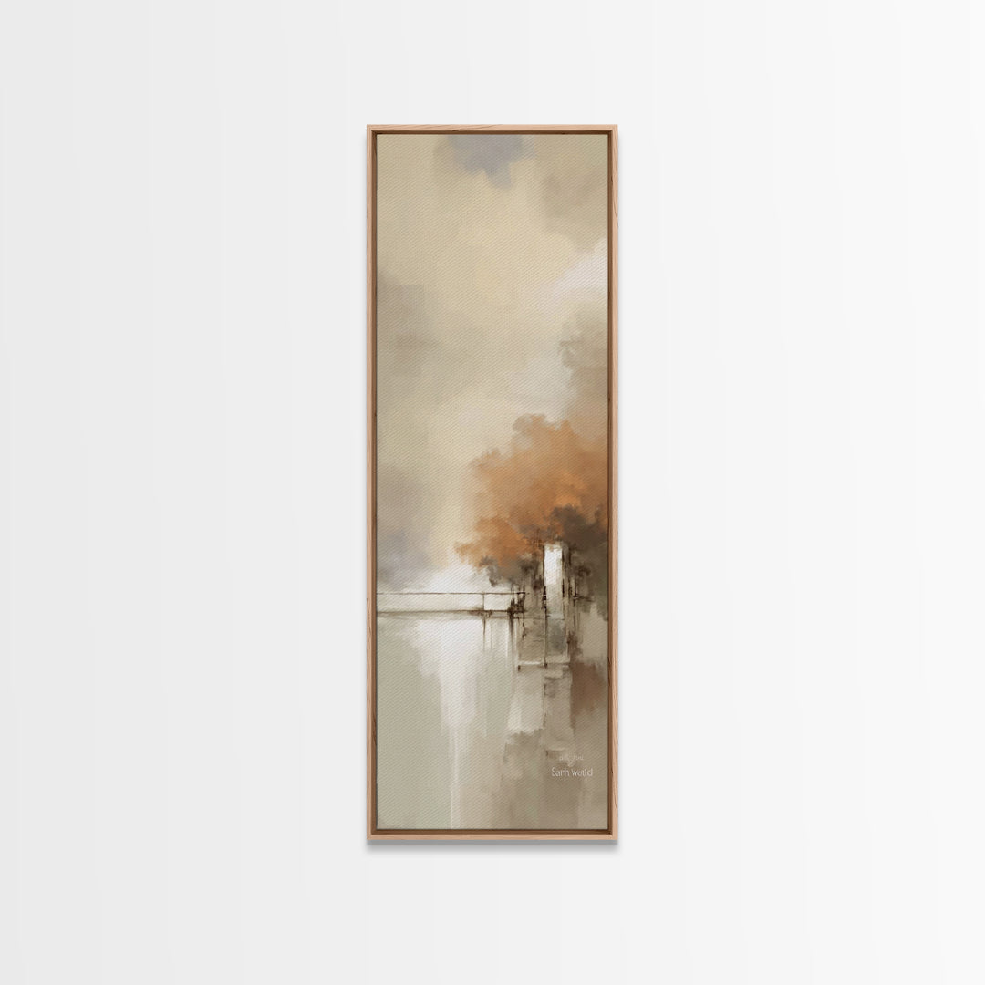 Hillside Lights – Framed Canvas Print – Skinny Art – Christian Christmas Art – Christian Art Canvas – Christian Wall Art – Christmas Decor