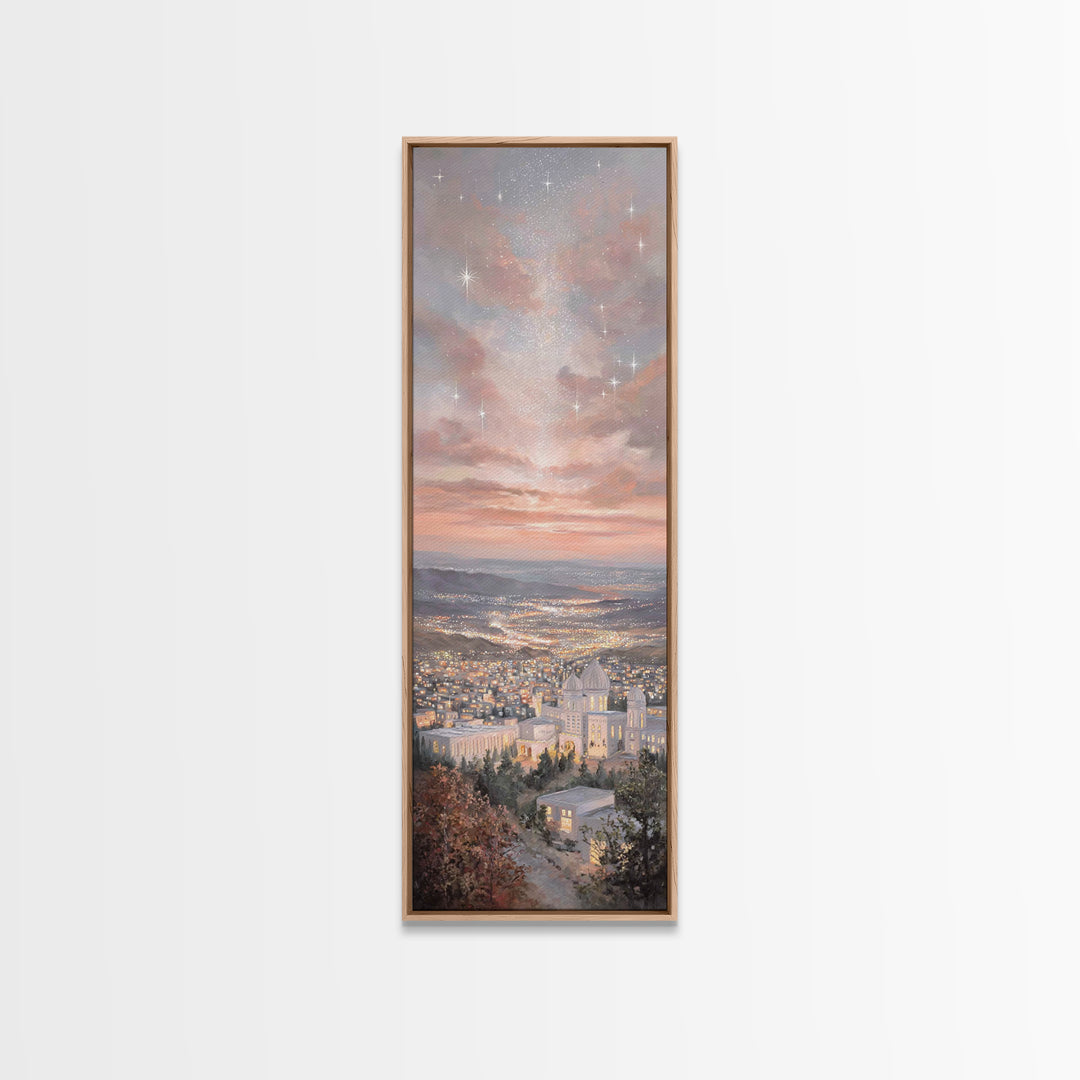 City Of Promise – Framed Canvas Print – Tall Narrow Wall Art – Christian Art Canvas – Christian Wall Art – Christmas Art – Christian Christ