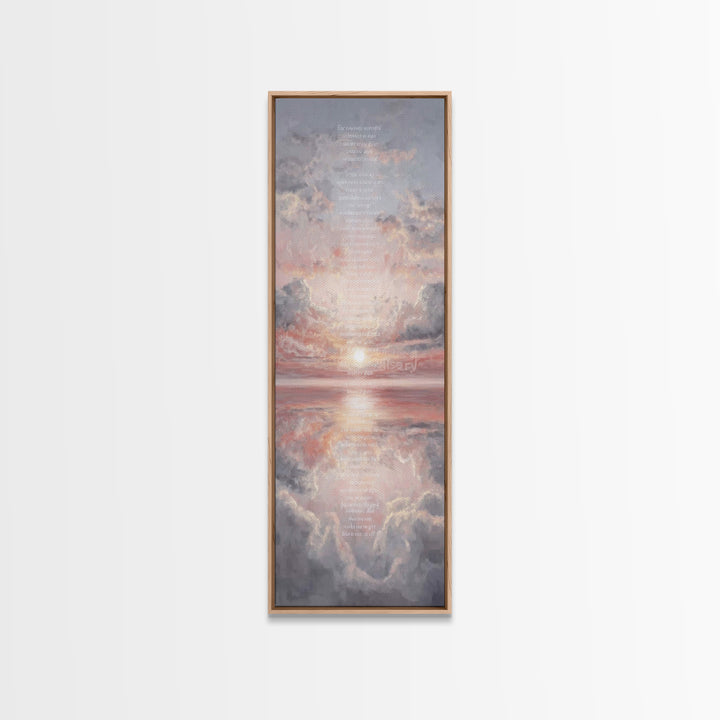River Of Peace – Framed Canvas Print – Tall Narrow Wall Art – Minimalist Christian Art – Christian Art Canvas – Christian Gift – Christian