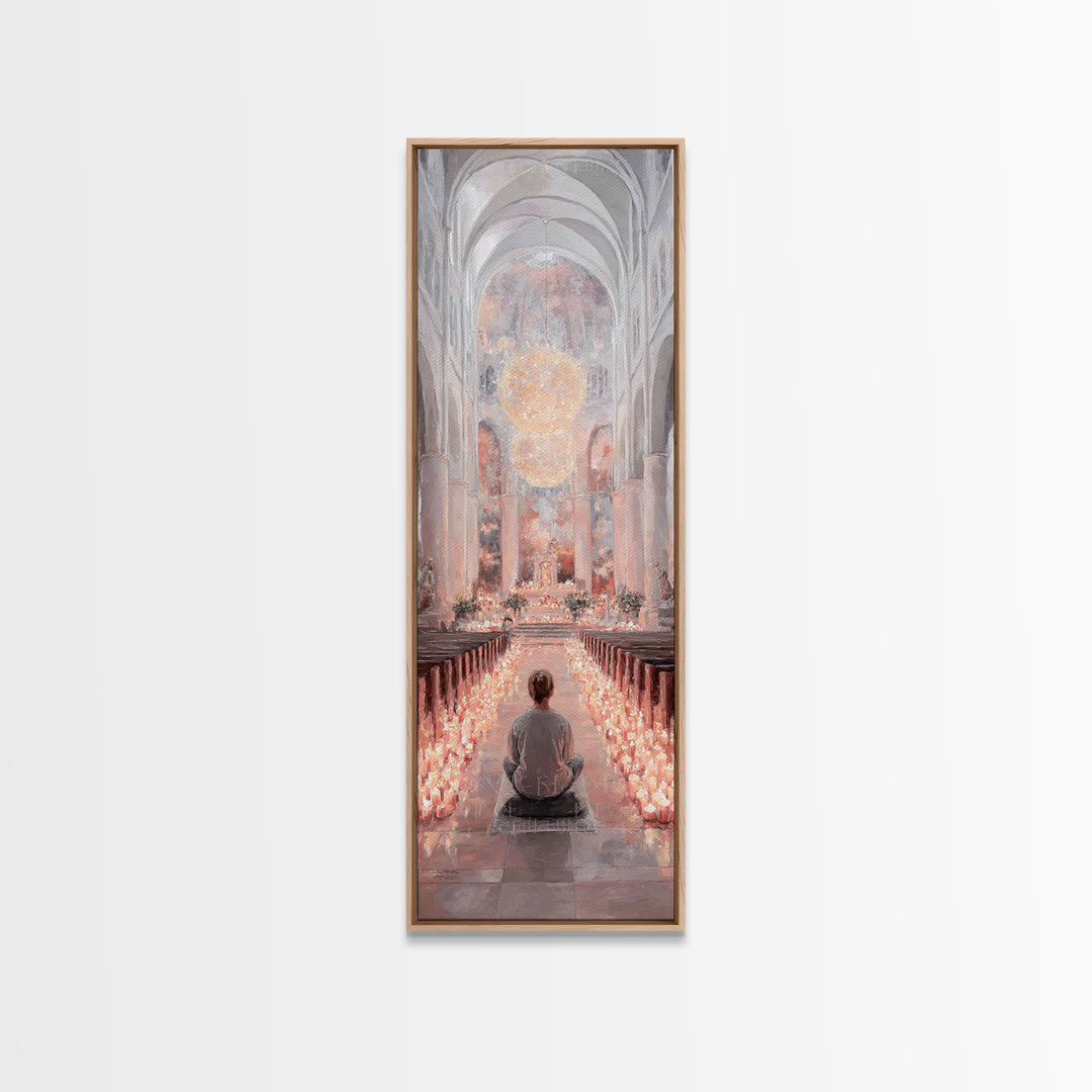 Sacred Gathering – Framed Canvas Print – Tall Narrow Wall Art – Christian Art – Christian Wall Art – Christian Art Canvas – Subtle Christia