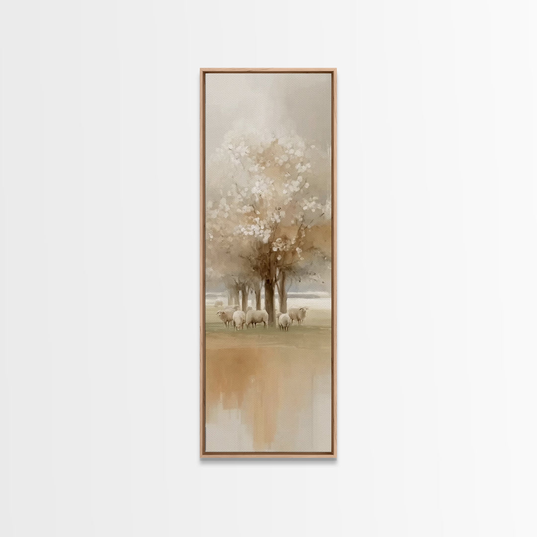 Fields Of Promise – Framed Canvas Print – Christian Art Canvas – Jesus Painting – Christian Wall Art – Tall Narrow Wall Art