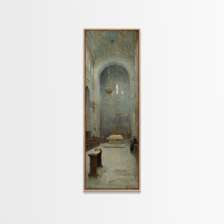 Altar Of Peace – Framed Canvas Print – Tall Skinny Art Print – Christian Wall Art – Christian Art Canvas – Vintage Christian Art – Christia