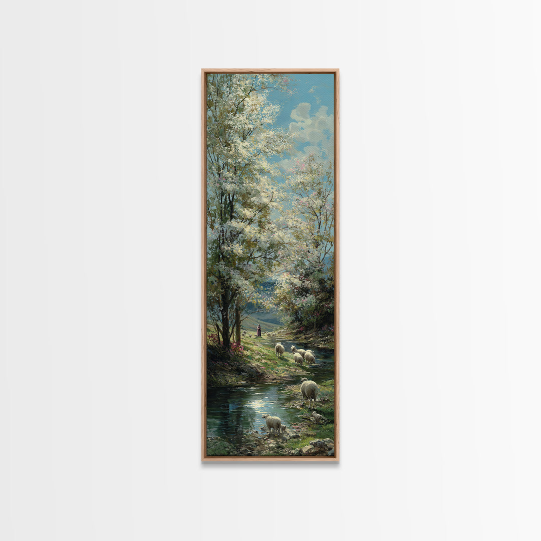 Springtime Of Mercy | Framed Canvas Print | Skinny Art | Christian Wall Art | Jesus Painting | Christian Art Print | Christmas Art