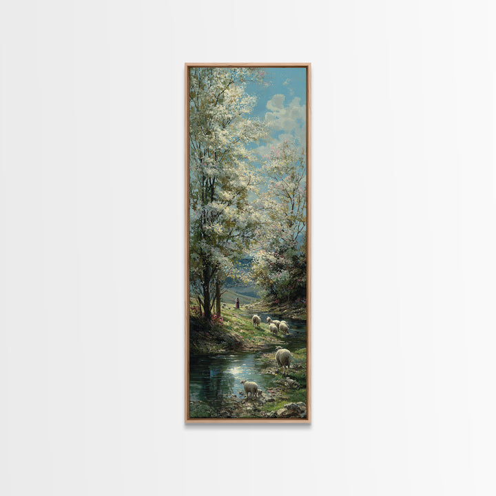 Springtime Of Mercy | Framed Canvas Print | Skinny Art | Christian Wall Art | Jesus Painting | Christian Art Print | Christmas Art