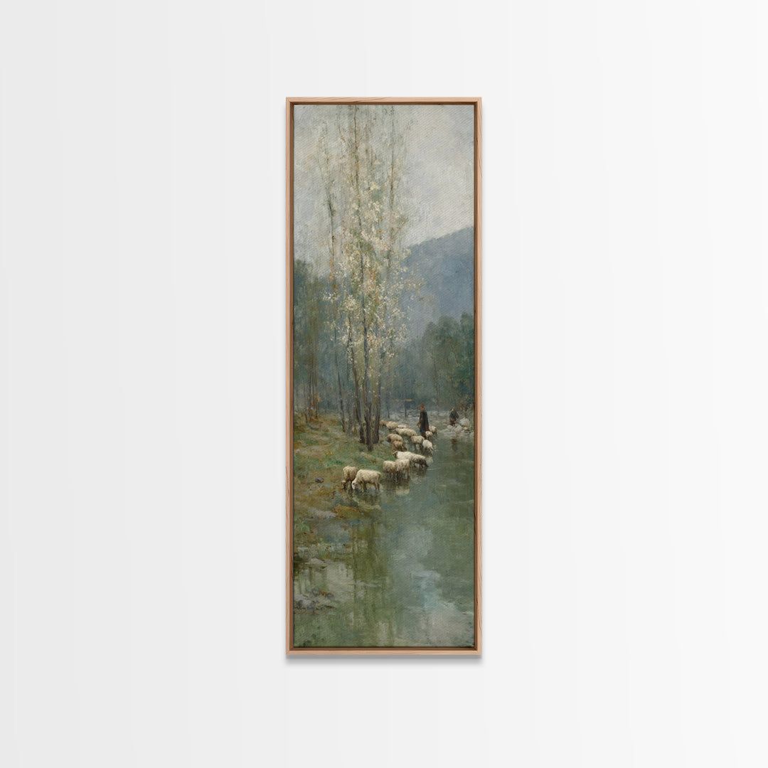 Blossoms Of Hope – Framed Canvas Print – Tall Skinny Art Print – Christian Art Canvas – Jesus Painting – Christian Christmas Art
