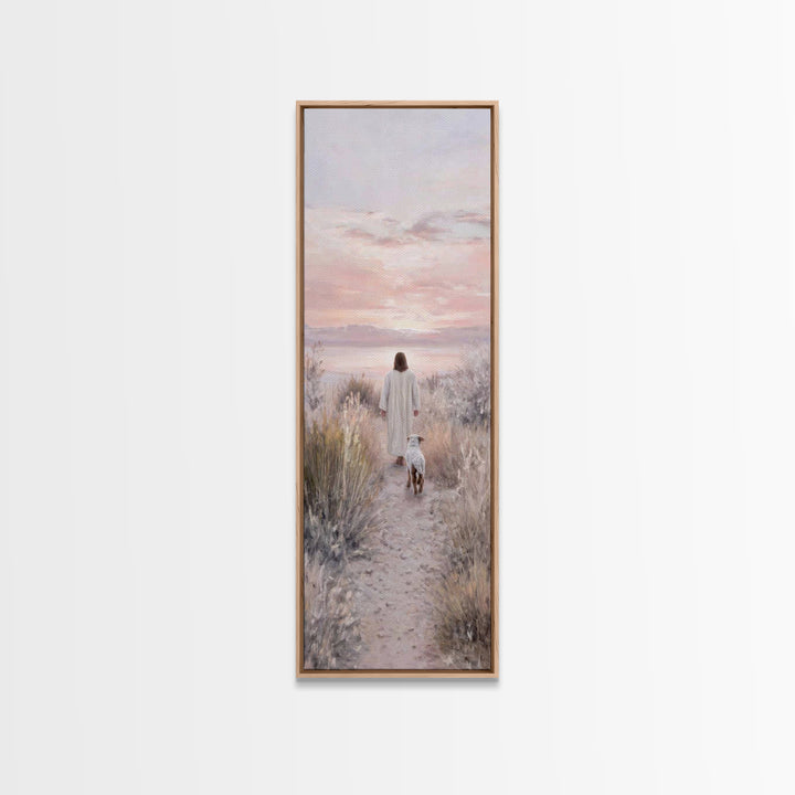 Dawn Of Comfort | Framed Canvas Print | Narrow Art | Christian Art Canvas | Jesus Painting | Christian Wall Art | Modern Christian Art