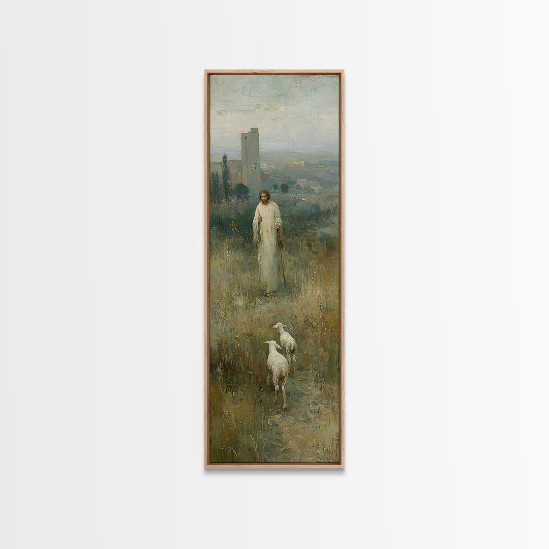 Heavenly Pathway | Framed Canvas Print | Skinny Art | Christian Art Print | Jesus Painting | Christian Wall Art | Christian Art Canvas