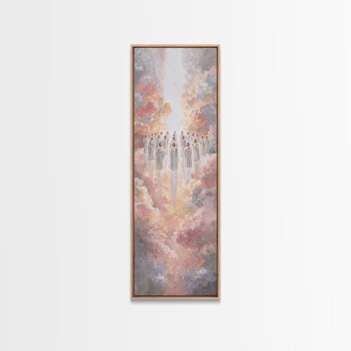 Heavenly Host – Framed Canvas Print | Christian Art Canvas | Christian Wall Art | Modern Christian Art | Tall Skinny Art Print | Christmas