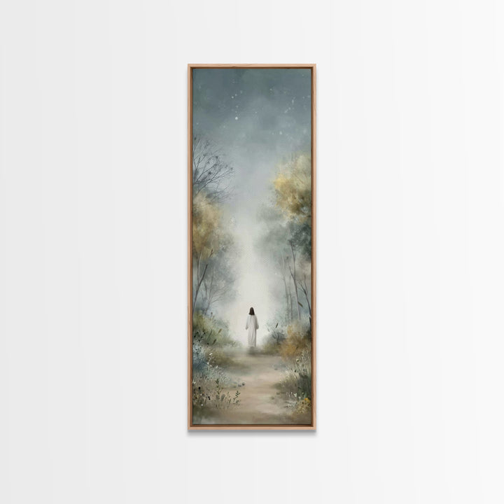 Forest Of Hope – Framed Canvas Print – Tall Narrow Wall Art – Christian Art Print – Christian Wall Art – Modern Christian Art – Jesus Paint