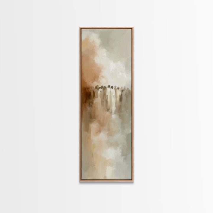 Cloudborn Saints – Framed Canvas Print, Christian Art Prints, Christian Wall Art, Abstract Christian Art, Skinny Art, Christian Painting