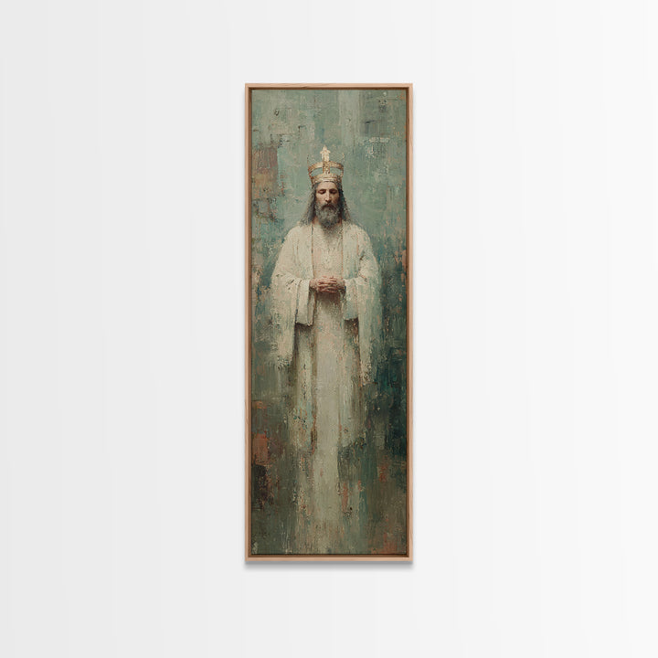 Majesty Of Heaven – Framed Canvas Print – Tall Narrow Wall Art – Christian Wall Art – Large Jesus Painting – Christian Art Work – Christmas