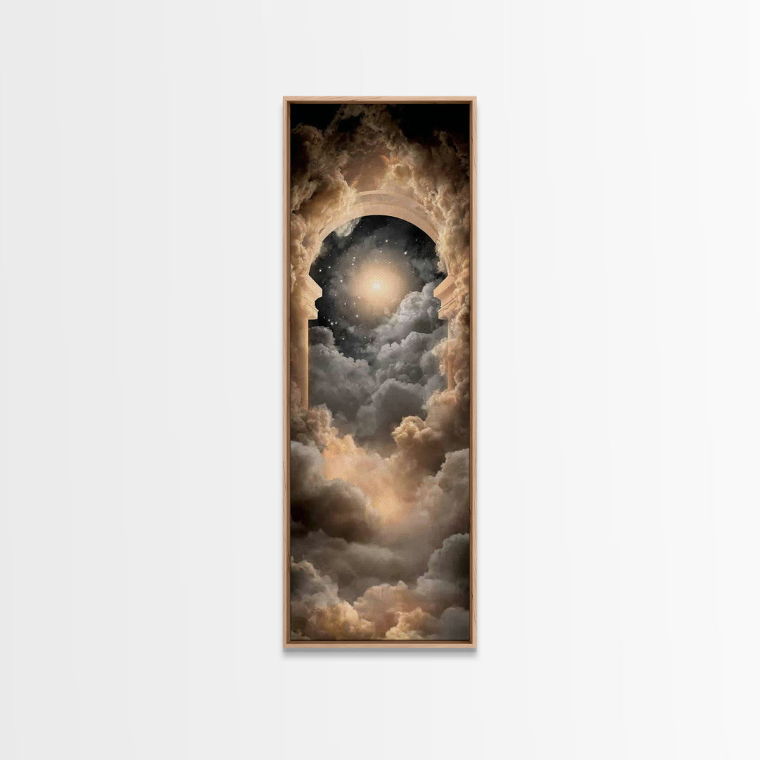 Celestial Gate – Framed Canvas Print – Christian Art Canvas – Moody Christian Art – Christian Wall Art – Skinny Art – Christian Painting