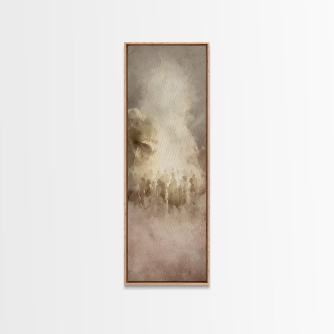 Heavenly Gathering – Framed Canvas Print | Christian Wall Art | Modern Christian Art | Christian Art Prints | Narrow Art | Christian Art Ca