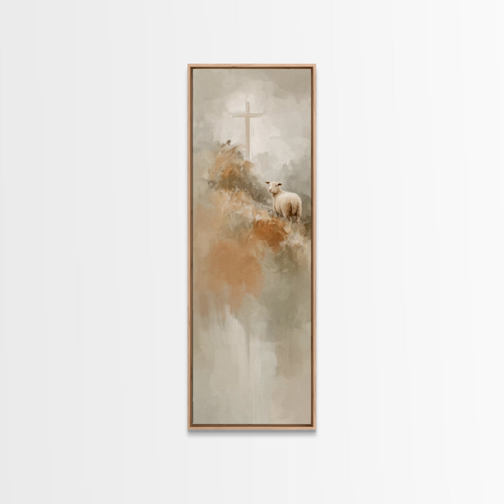 Path Of Grace – Framed Canvas Print – Tall Skinny Art Print – Christian Art – Christian Paintings – Christian Art Canvas – Christmas Art –