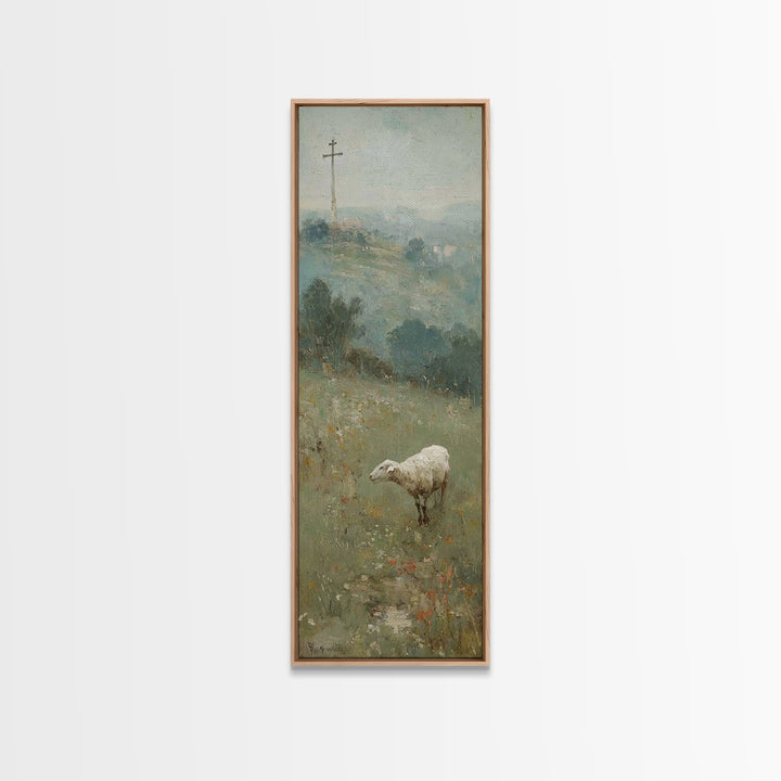 Autumn Promise – Framed Canvas Print – Narrow Art – Christian Art Canvas – Christian Wall Art – Christian Painting – Christmas Art – Christ