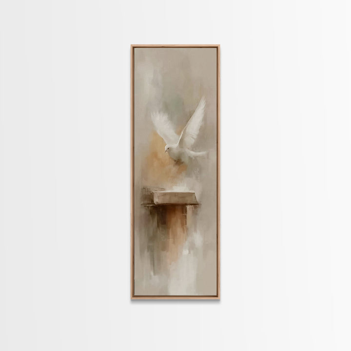 Spirit Of Light – Framed Canvas Print – Tall Skinny Art Print – Christian Wall Art – Christian Art Canvas – Christian Painting – Christian