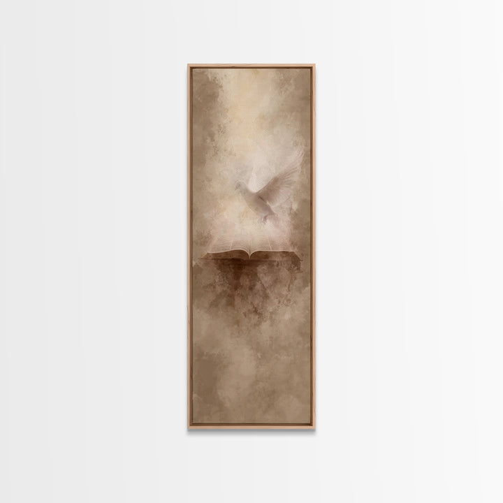 Holy Word Glow – Framed Canvas Print – Skinny Art – Christian Art – Christian Art Canvas – Christmas Art – Christian Wall Art – Christian P