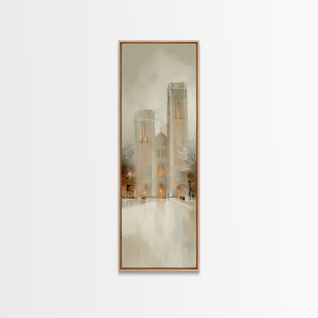 Twin Spire Grace - Framed Canvas Print - Christian Art Work - Tall Narrow Wall Art - Christian Wall Art - Modern Christian Art - Christmas