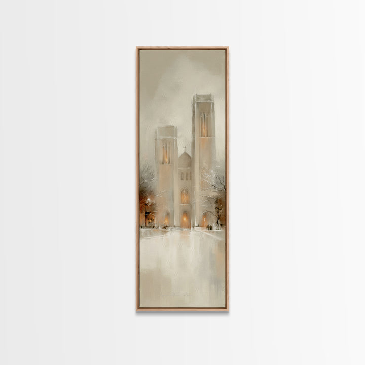 Twin Spire Grace - Framed Canvas Print - Christian Art Work - Tall Narrow Wall Art - Christian Wall Art - Modern Christian Art - Christmas