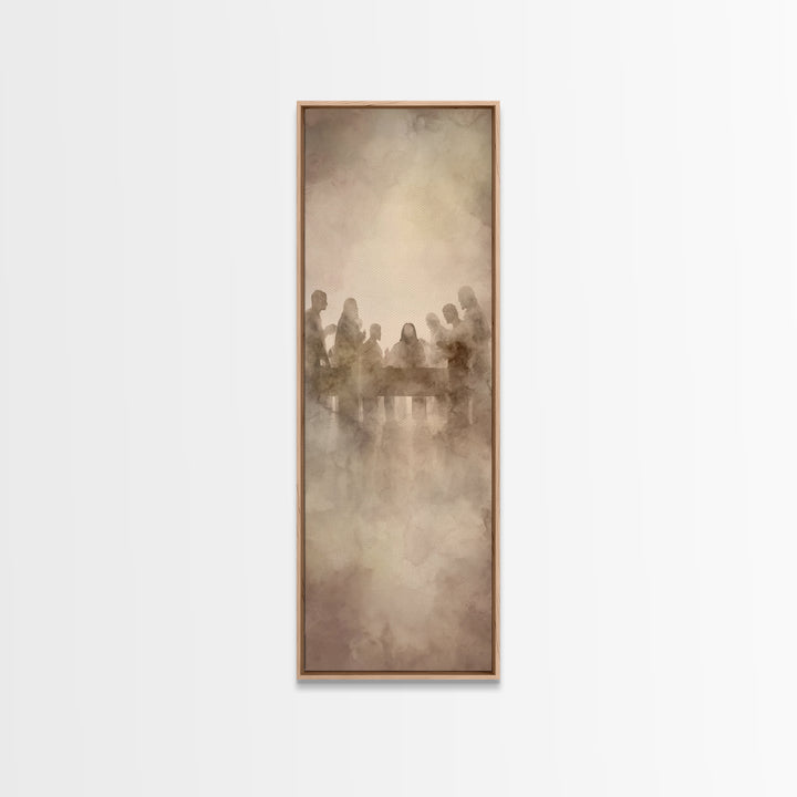 Sacred Upper Room – Framed Canvas Print – Christian Wall Art – Jesus Painting – Tall Skinny Art Print – Christian Art Canvas – Christian Ar