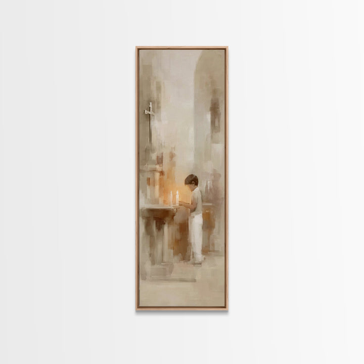 Sanctuary Hope – Framed Canvas Print – Christian Art Prints – Christian Wall Art – Tall Skinny Art Print – Christian Art Canvas – Christian