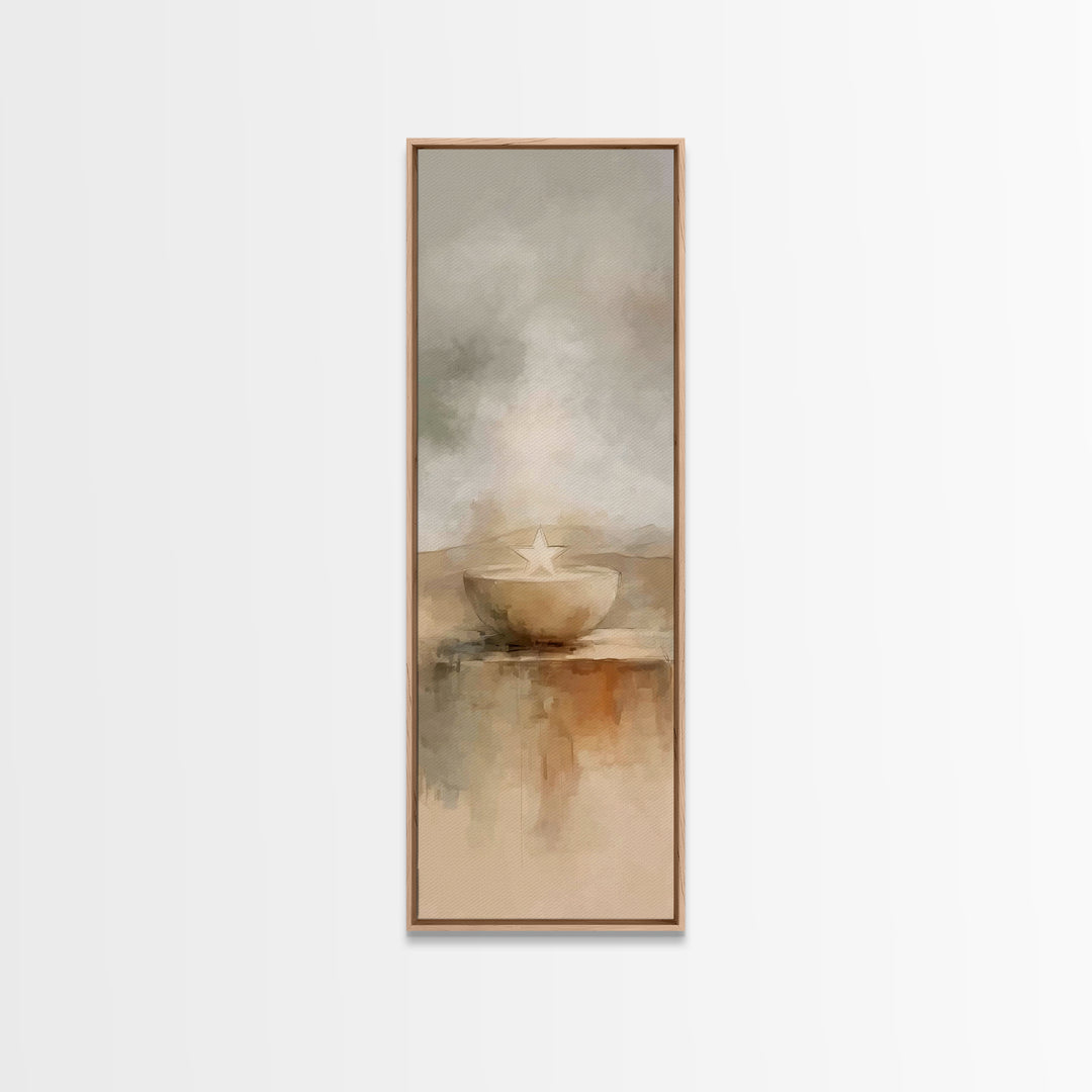 Desert Star Vessel – Framed Canvas Print – Narrow Art – Christian Art – Christmas Art – Christian Art Canvas – Christian Painting – Jesus A
