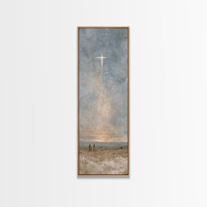 Sacred Dawn Star | Framed Canvas Print | Narrow Art | Christian Art Gift | Christmas Art Prints | Jesus Canvas Art