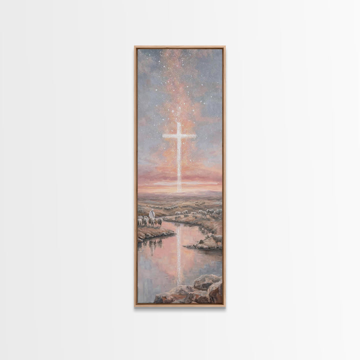 Desert Star Journey | Framed Canvas Print | Skinny Art | Christian Wall Art | Christmas Art | Jesus Canvas Art
