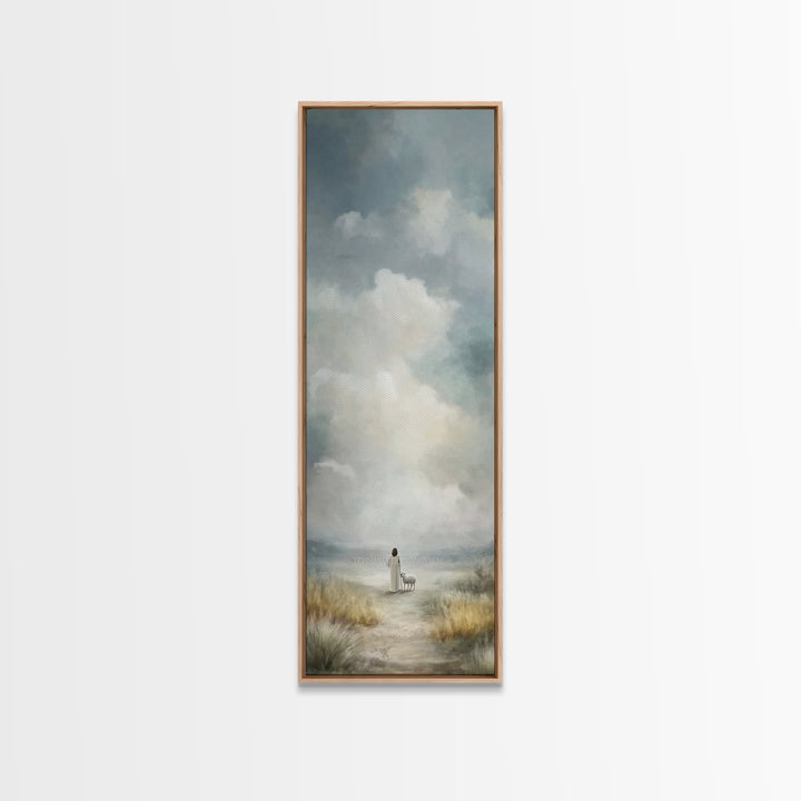 Path Of His Peace – Framed Canvas Print – Narrow Art – Christian Wall Art – Jesus Painting – Christian Art Canvas – Christian Decor