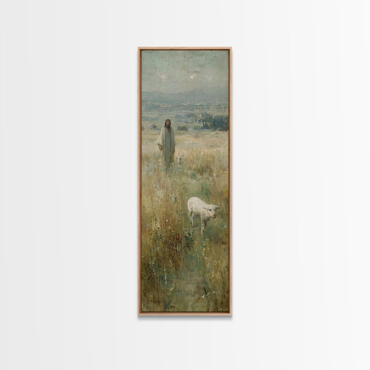 Desert Morning Walk – Framed Canvas Print – Skinny Art – Christian Art Canvas – Jesus Painting – Christian Art – Christian Decor For Home