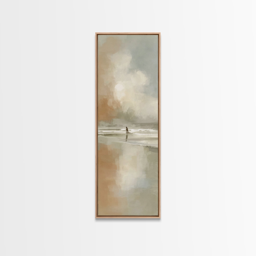 Shorelight Reverence – Framed Canvas Print – Christian Wall Art – Jesus Painting – Narrow Art – Christian Art Canvas – Christmas Art