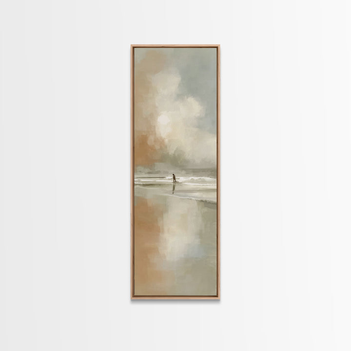 Shorelight Reverence – Framed Canvas Print – Christian Wall Art – Jesus Painting – Narrow Art – Christian Art Canvas – Christmas Art