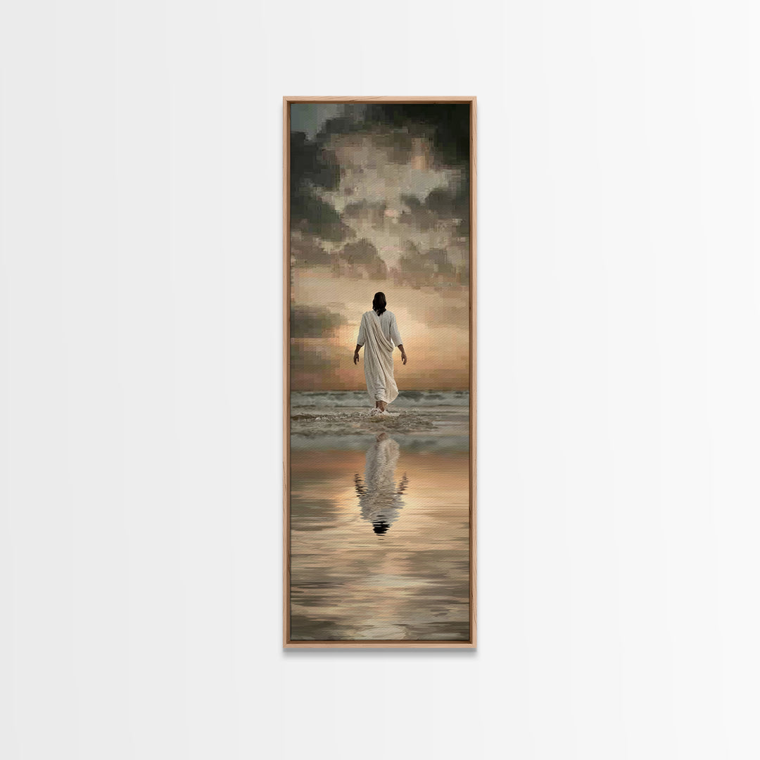 Eternal Horizon Path – Framed Canvas Print – Christian Wall Art – Narrow Art – Jesus Painting – Christian Art Canvas – Christmas Art
