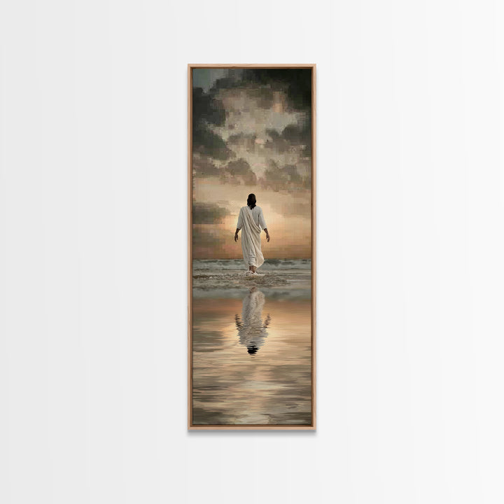 Eternal Horizon Path – Framed Canvas Print – Christian Wall Art – Narrow Art – Jesus Painting – Christian Art Canvas – Christmas Art