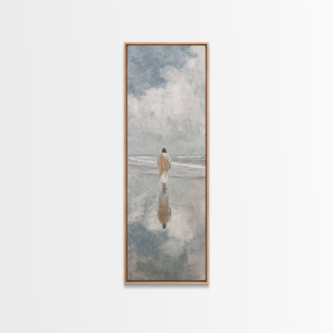 Morning Grace Tide – Framed Canvas Print – Christian Art – Skinny Art – Jesus Painting – Christian Art Canvas – Christmas Wall Art