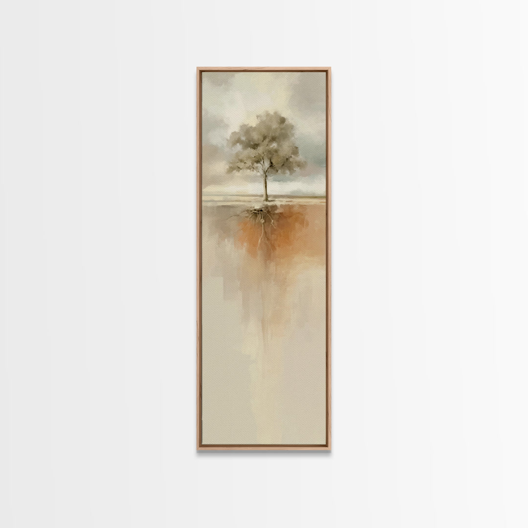 Autumn Roots Faith – Framed Canvas Print – Skinny Art – Christian Wall Art – Christian Art Canvas – Modern Christian Art – Christmas Art