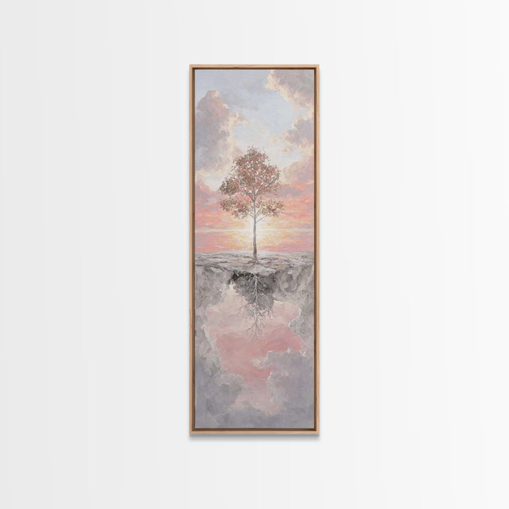 Dawn Blossom Grace – Framed Canvas Print – Tall Skinny Art Print – Christian Art – Christmas Art – Christian Art Canvas – Subtle Christian