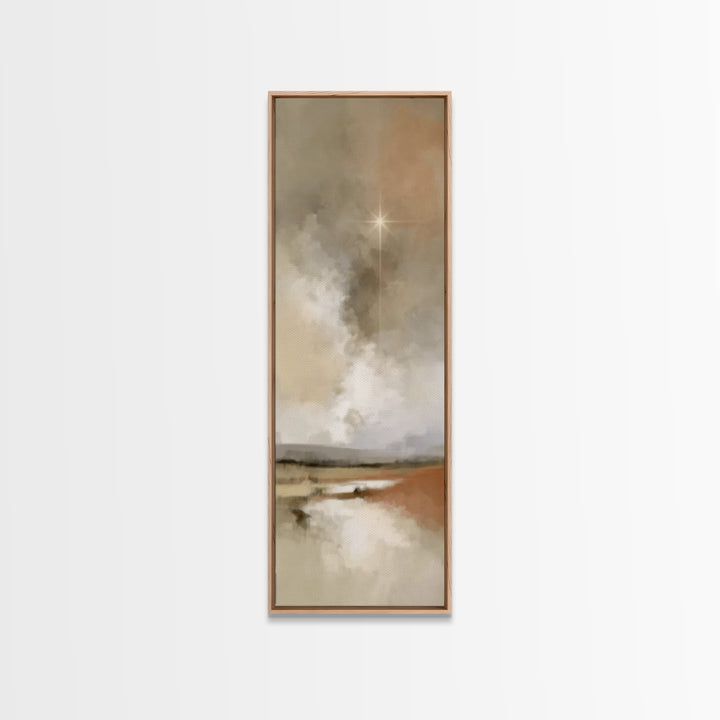 Desert Dawn Star, Framed Canvas Print, Christian Wall Art, Christian Art Print, Skinny Art, Christmas Art Prints, Modern Christian Art