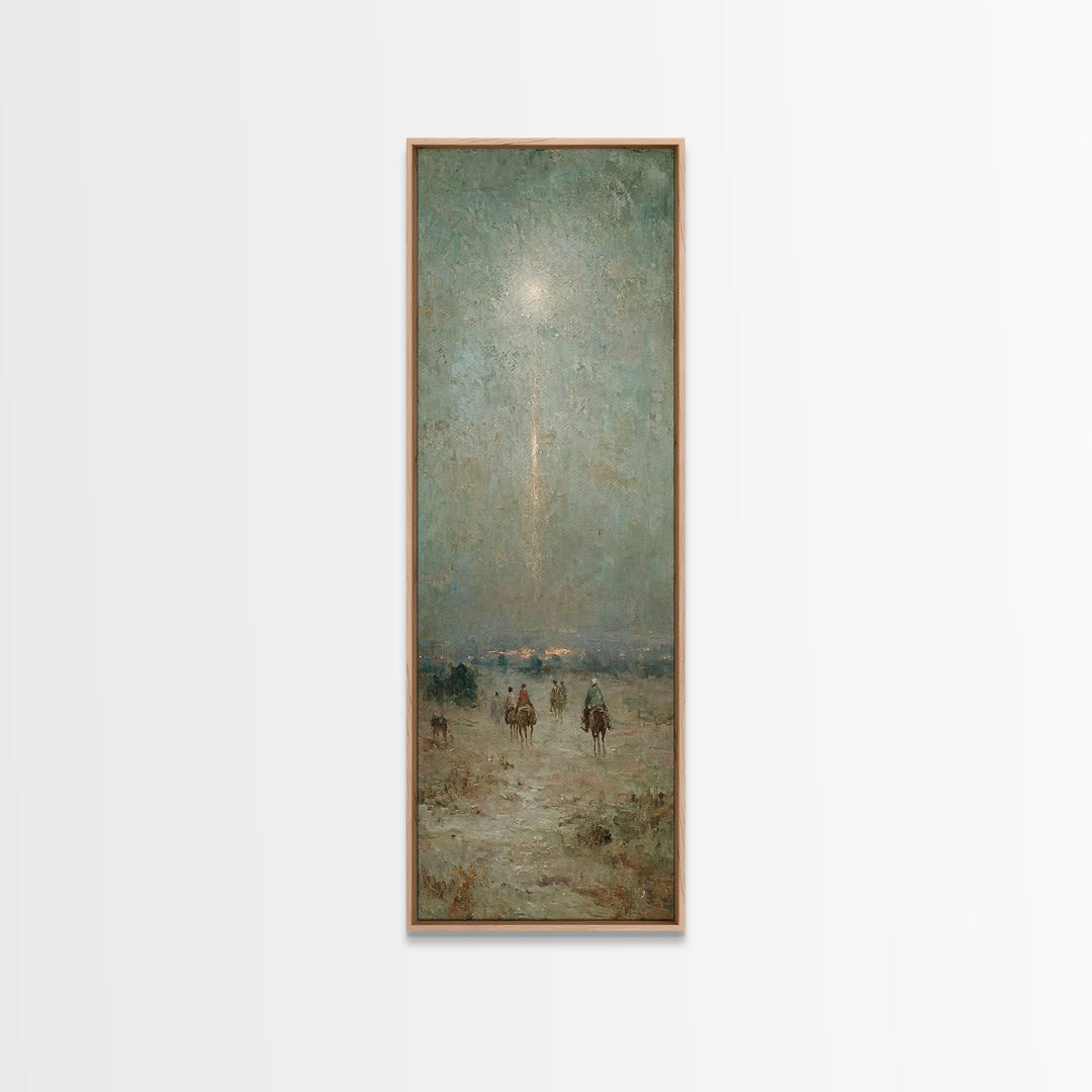 Star of Bethlehem – Framed Canvas Print – Christian Christmas Art – Christian Art Work – Tall Skinny Art Print – Christian Art Canvas – Chr