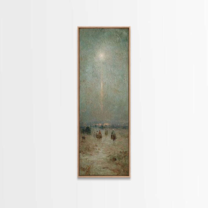 Star of Bethlehem – Framed Canvas Print – Christian Christmas Art – Christian Art Work – Tall Skinny Art Print – Christian Art Canvas – Chr