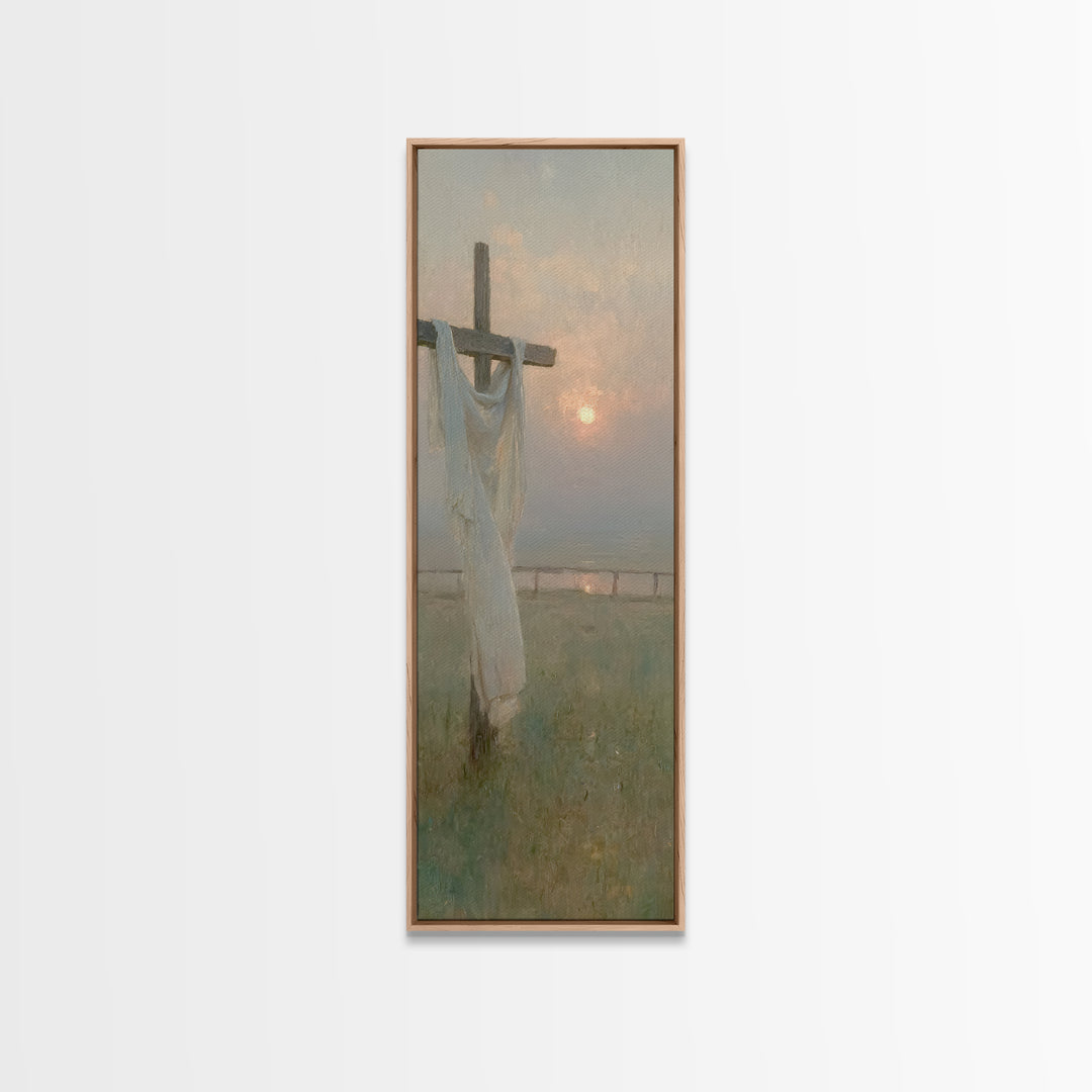 Grace In Morning Light | Framed Canvas Print | Skinny Art | Christian Art Canvas | Christian Gift Ideas | Jesus Painting | Christmas Wall A