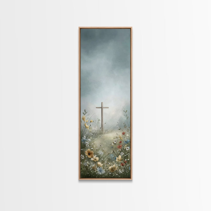 Pathway To Grace – Framed Canvas Print – Tall Narrow Wall Art – Christian Art Canvas – Christian Painting – Christmas Art – Christian Decor